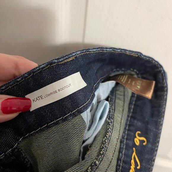 Kut From The Kloth Womens Contrast Stitch Flap So Low Kate Bootcut Jeans Sz 6 - Picture 5 of 10